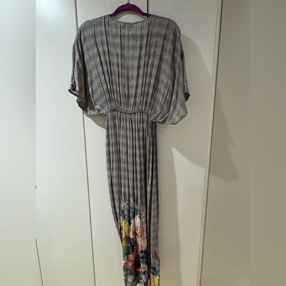 World Market Grey Floral Embroidered Maxi Dress - Picture 7 of 8